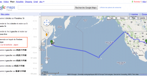 Google Map - Traversée en Kayak du Pacifique