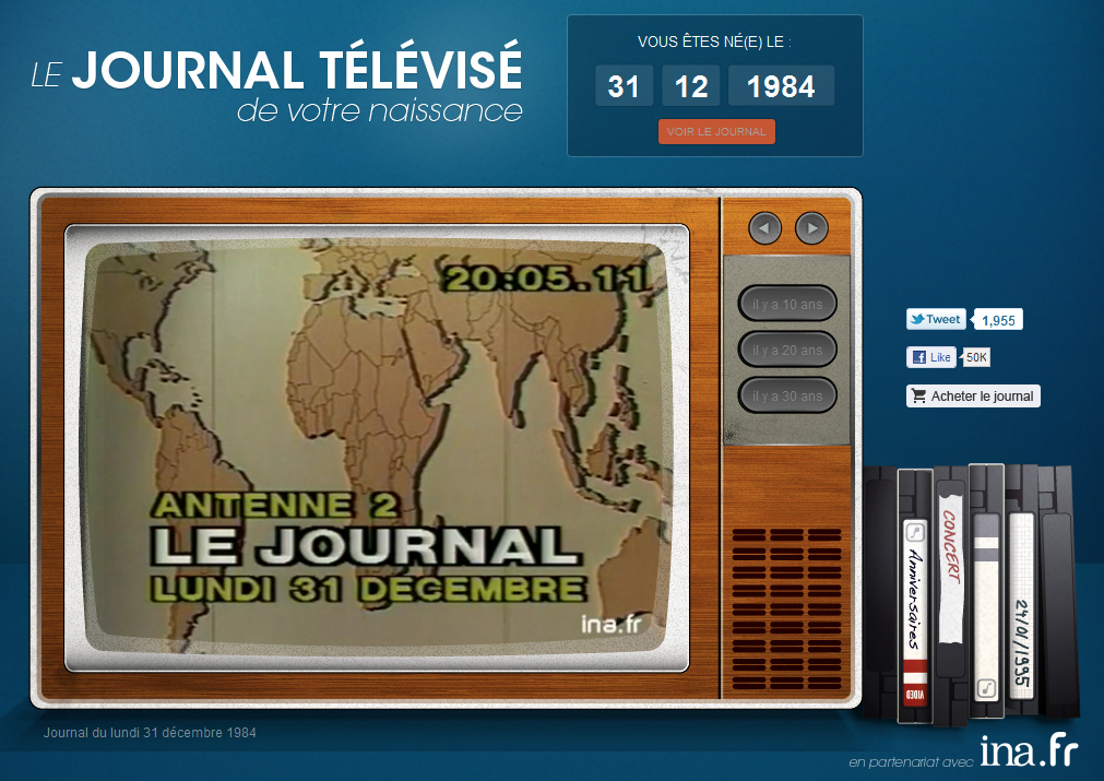 DailyMotion : Le journal télé du jour de votre naissance