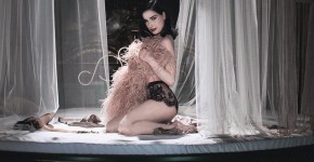 Perrier fait son show avec Dita von Teese