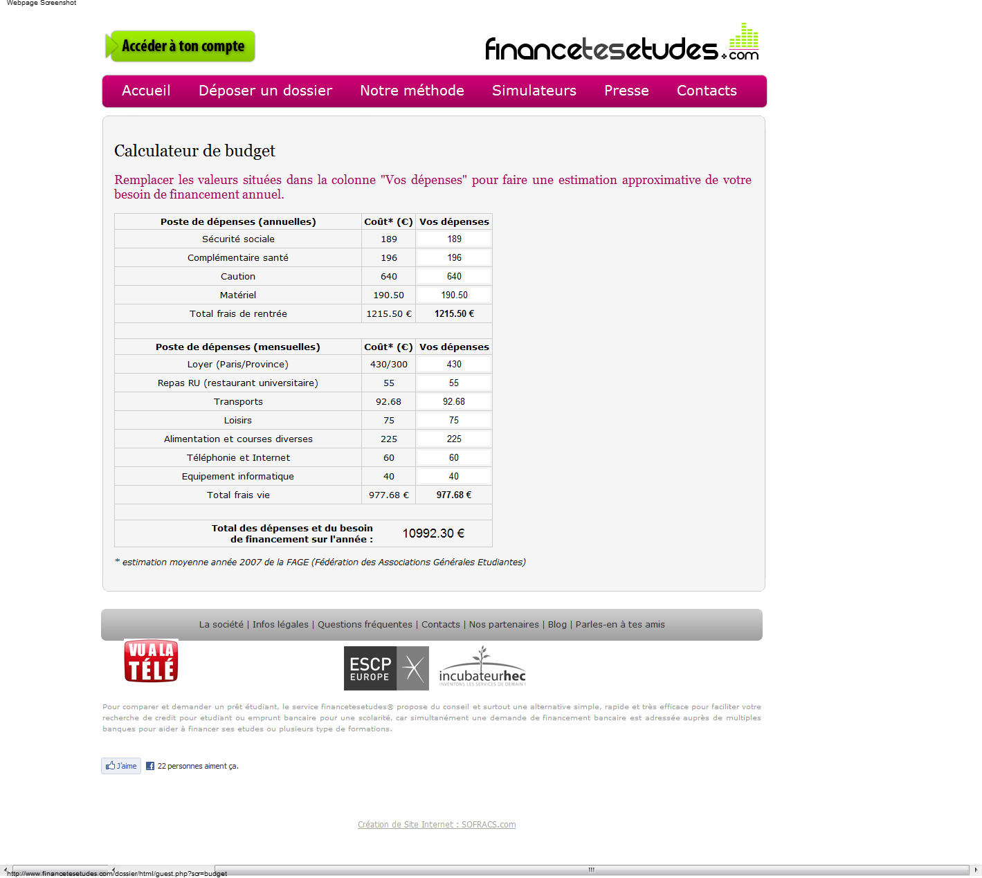  - FinanceTesEtudes-Budget