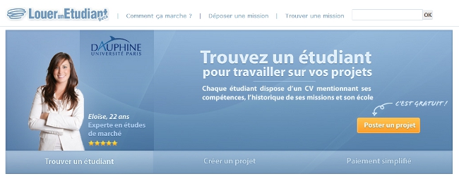 Louer un etudiant home page